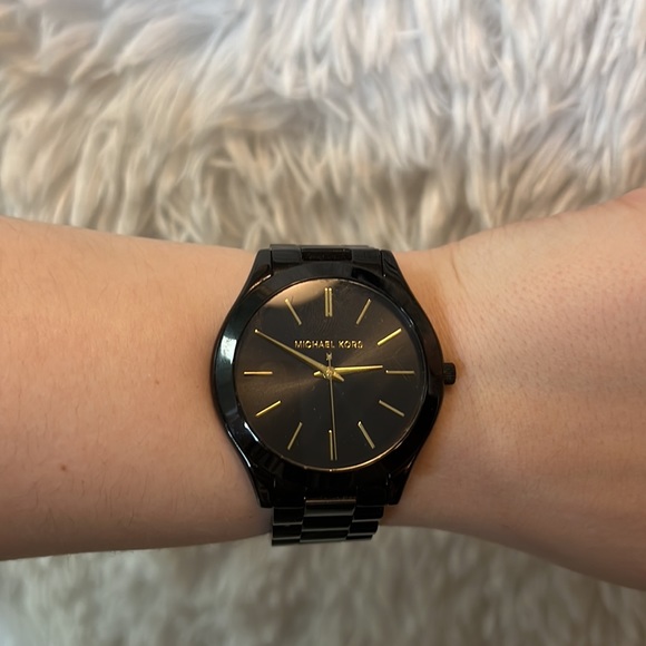 Michael Kors Black Slim Runway Watch - Picture 3 of 3
